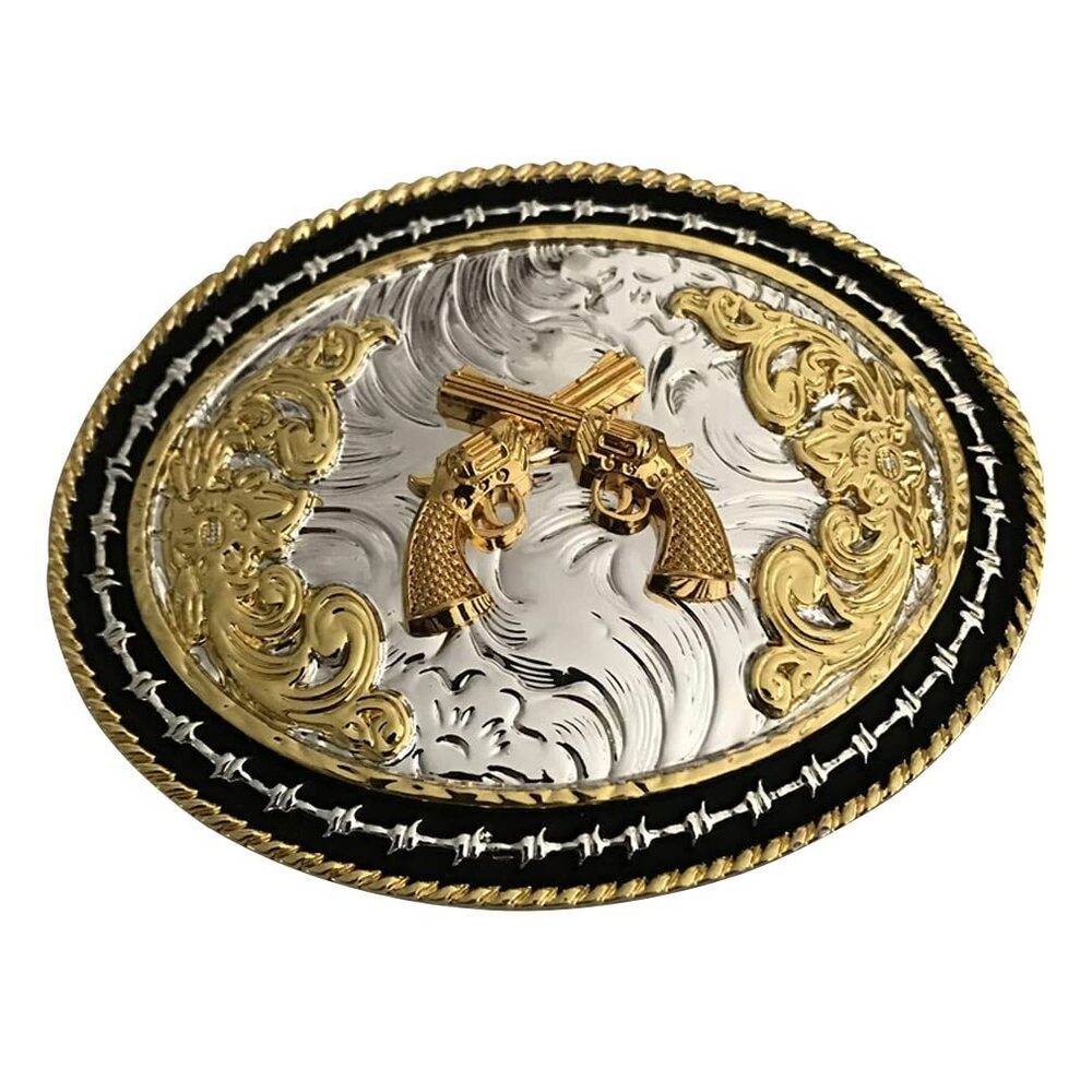 5016 ’s Celtic Dual Color Gold Plated Belt Buckle, European and American